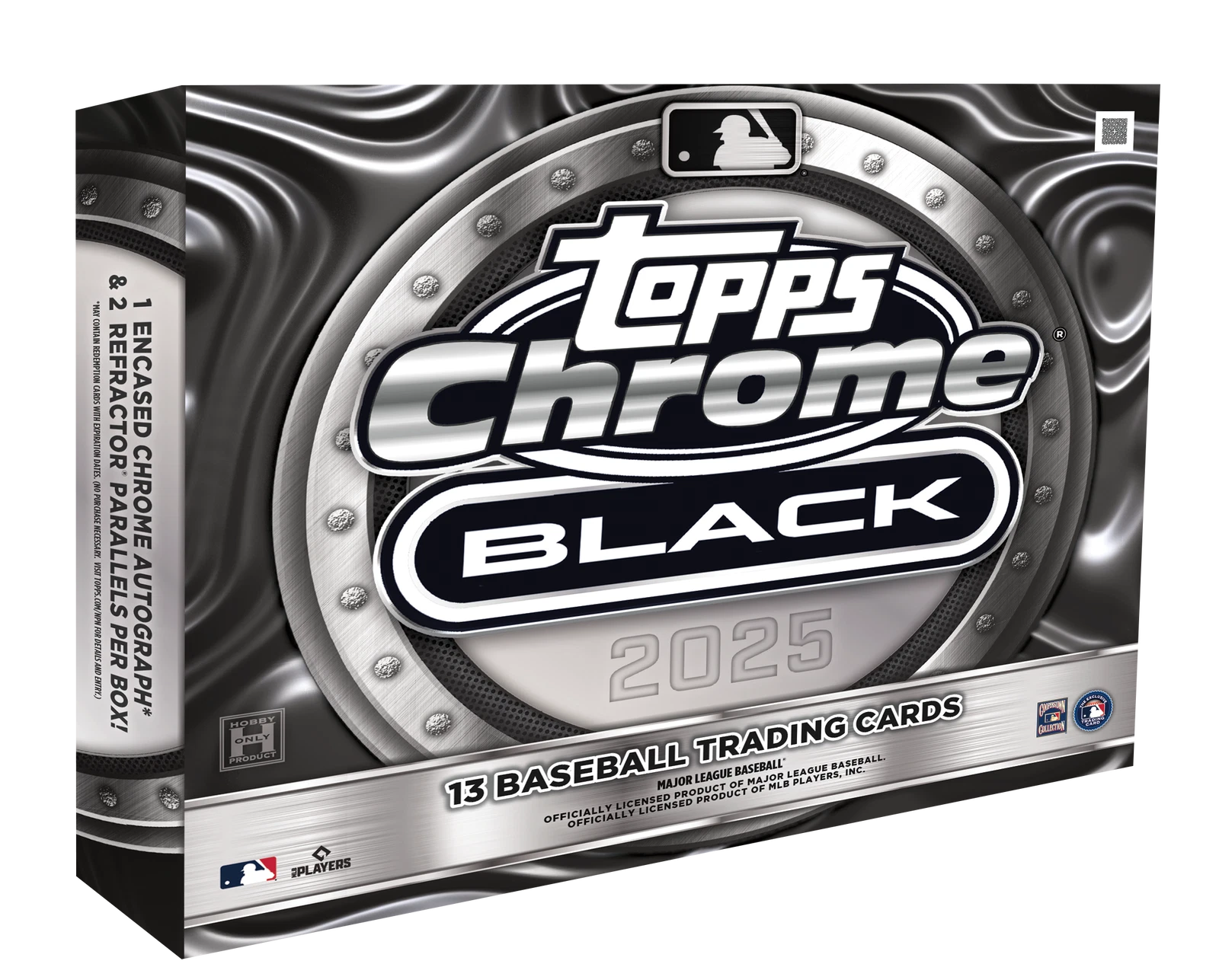 2025 TOPPS CHROME BLACK MLB BASEBALL HOBBY BOX (1 ENCASED AUTO) Brand New Sealed