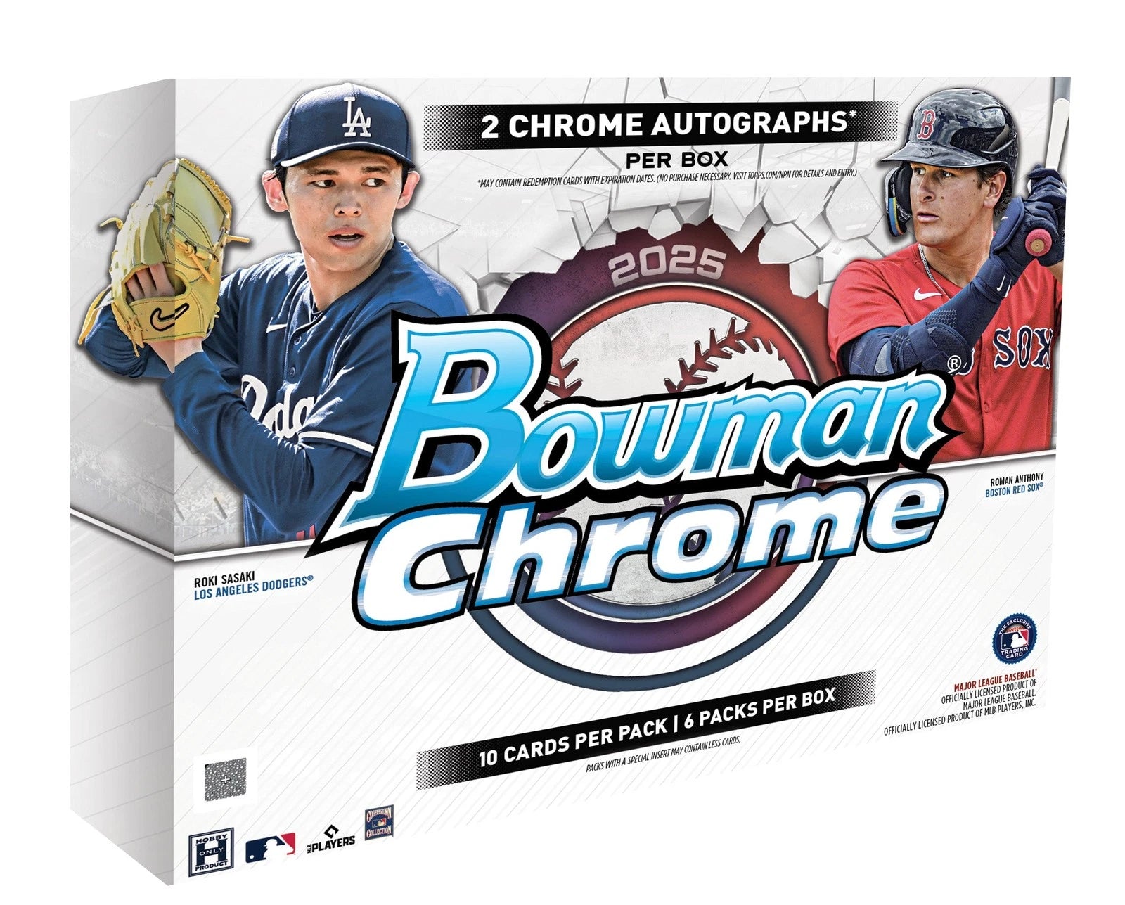 2025 BOWMAN CHROME HOBBY BOX (2 AUTOs) MLB Baseball Brand New Factory Sealed QTY