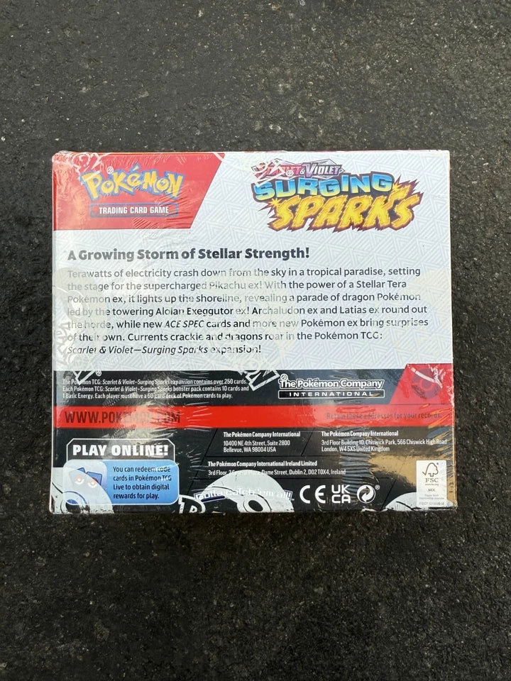 Pokemon TCG: Surging Sparks Scarlet & Violet Factory Sealed Booster Box SV08